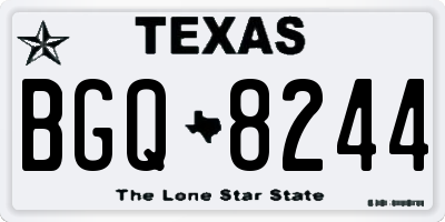 TX license plate BGQ8244
