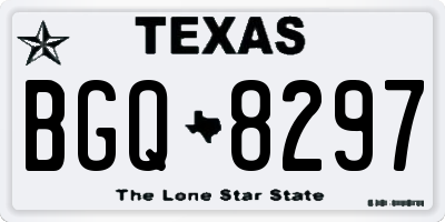 TX license plate BGQ8297