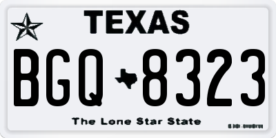 TX license plate BGQ8323