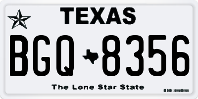 TX license plate BGQ8356