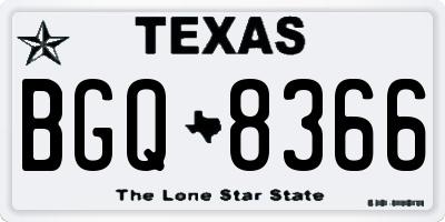 TX license plate BGQ8366