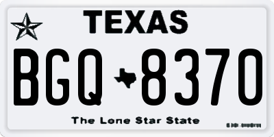 TX license plate BGQ8370