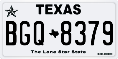 TX license plate BGQ8379