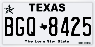 TX license plate BGQ8425