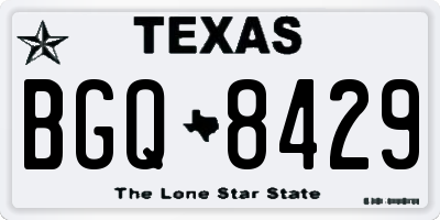 TX license plate BGQ8429