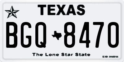 TX license plate BGQ8470