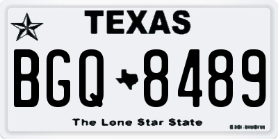 TX license plate BGQ8489