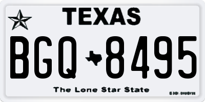 TX license plate BGQ8495