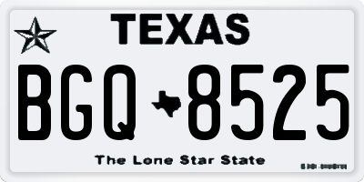TX license plate BGQ8525