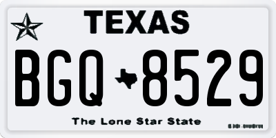 TX license plate BGQ8529