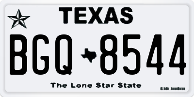 TX license plate BGQ8544