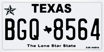 TX license plate BGQ8564
