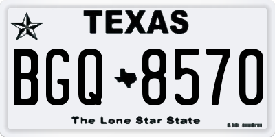 TX license plate BGQ8570