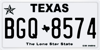 TX license plate BGQ8574