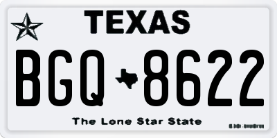 TX license plate BGQ8622