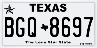 TX license plate BGQ8697