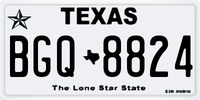 TX license plate BGQ8824