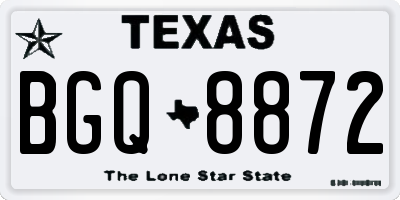 TX license plate BGQ8872