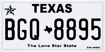 TX license plate BGQ8895