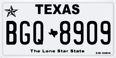 TX license plate BGQ8909