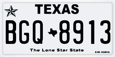 TX license plate BGQ8913