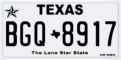 TX license plate BGQ8917