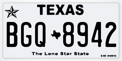TX license plate BGQ8942