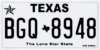 TX license plate BGQ8948