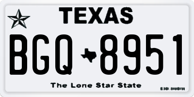 TX license plate BGQ8951