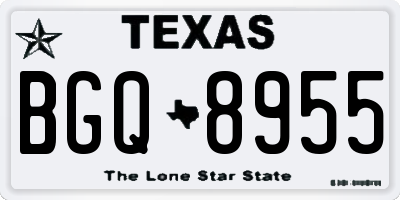 TX license plate BGQ8955