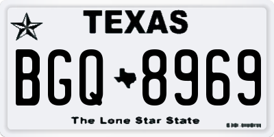 TX license plate BGQ8969