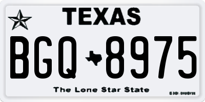 TX license plate BGQ8975