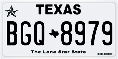 TX license plate BGQ8979