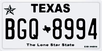 TX license plate BGQ8994