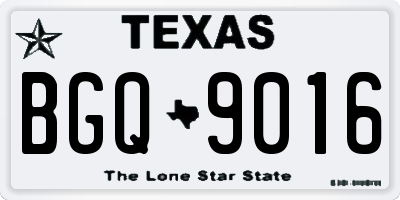TX license plate BGQ9016