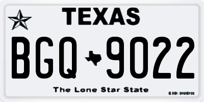 TX license plate BGQ9022