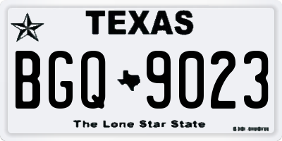 TX license plate BGQ9023