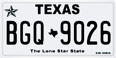 TX license plate BGQ9026