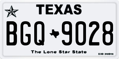 TX license plate BGQ9028