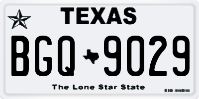 TX license plate BGQ9029
