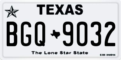 TX license plate BGQ9032