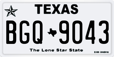 TX license plate BGQ9043