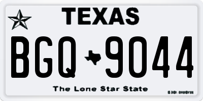 TX license plate BGQ9044