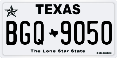 TX license plate BGQ9050