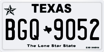 TX license plate BGQ9052
