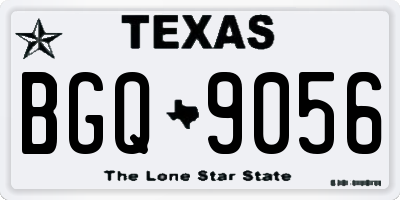 TX license plate BGQ9056
