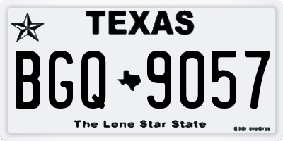 TX license plate BGQ9057