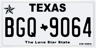 TX license plate BGQ9064