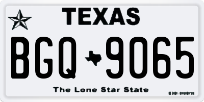 TX license plate BGQ9065