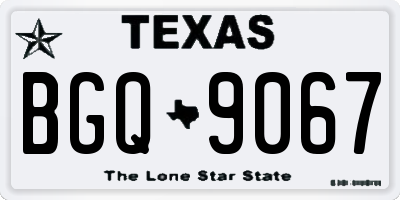 TX license plate BGQ9067